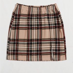 SHEIN plaid beige bodycon skirt